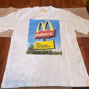 Palace X Mc Donald's White Printed Jersey Crewneck T-Shirt L